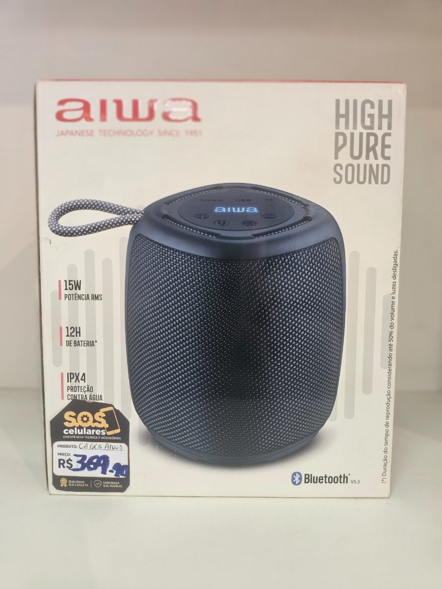 Caixa de Som Bluetooth Aiwa High Pure Sound 15W