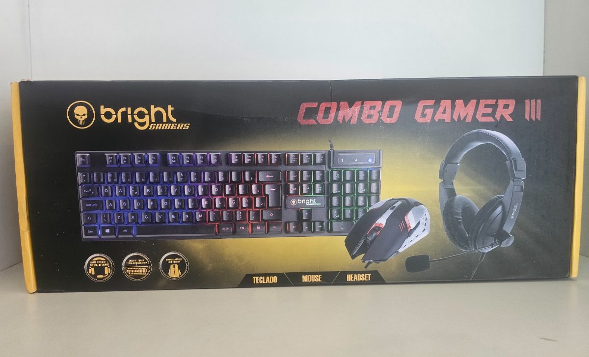 Combo Gamer Bright Gamers III Teclado, Mouse e Headset