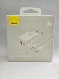 Carregador Baseus Compact Quick Charger U+C 20W EU Set