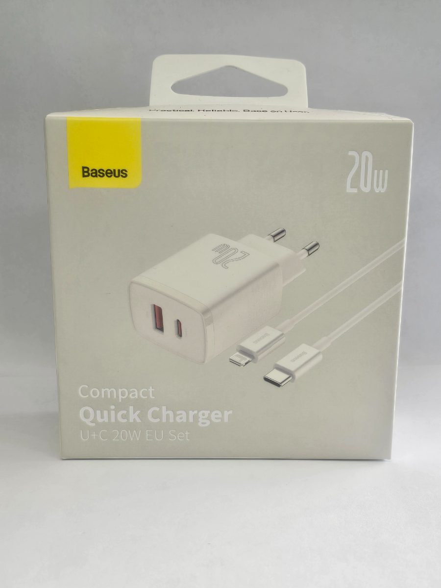 Carregador Baseus Compact Quick Charger U+C 20W EU Set