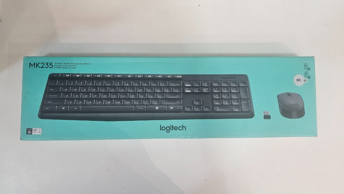 Kit Teclado e Mouse Sem Fio Logitech MK235